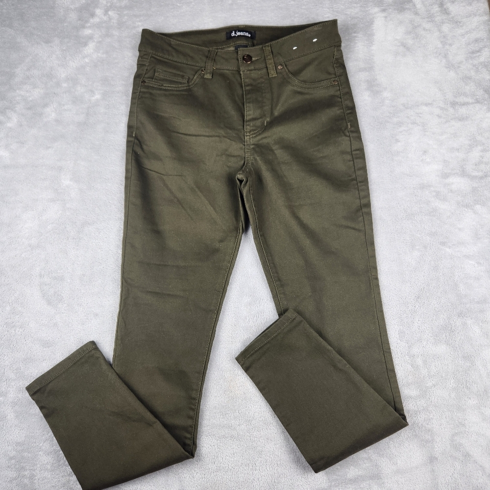 D. Jeans Womens Green Pants Skinny Size 8